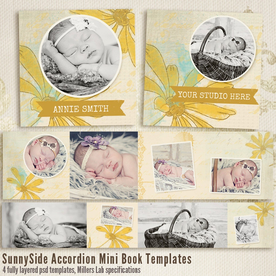 SunnySide 3x3 Accordion book templates for photographers