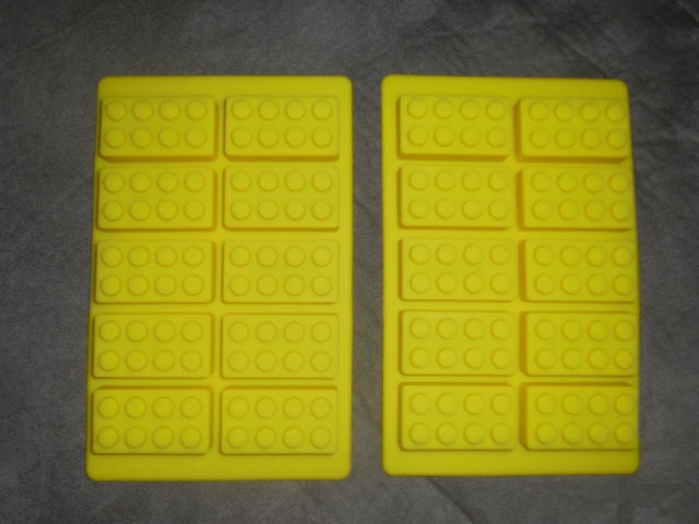 Set of 2 Lego style ice brick candy mold make gummies ice crayons soap Fast Shipping
