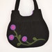 Purse Felted Purple & Pink Flowers Handmade Eco Friendly