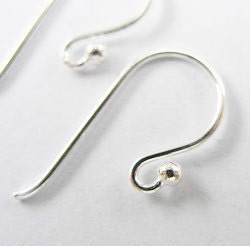 RESERVED - 4x6 pairs of 925 Sterling Silver Ear Wires 9x18 mm. :th0922