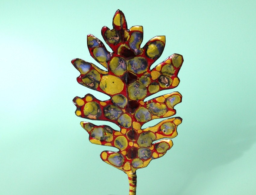 Leaf sculpture 'Green Oak' No.2