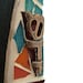 Mezuzah case scroll Stained Glass Mosaic Art Teal Orange Purple