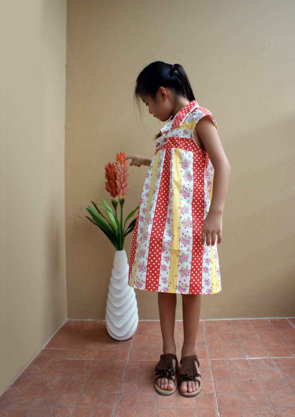 PDF Pattern - XL Hannah Dress for 6T - 10T and tutorial.