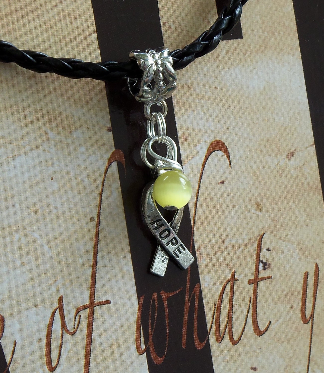 Spina Bifida, Endometriosis, Sarcoma, Military Deployment Awareness Charm Pendant, European Style