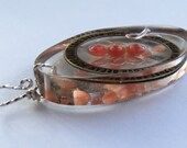 Sale - OOAK - Leukemia, Psoriasis, Multiple Sclerosis Awareness Butterfly Pendant - Sterling Silver