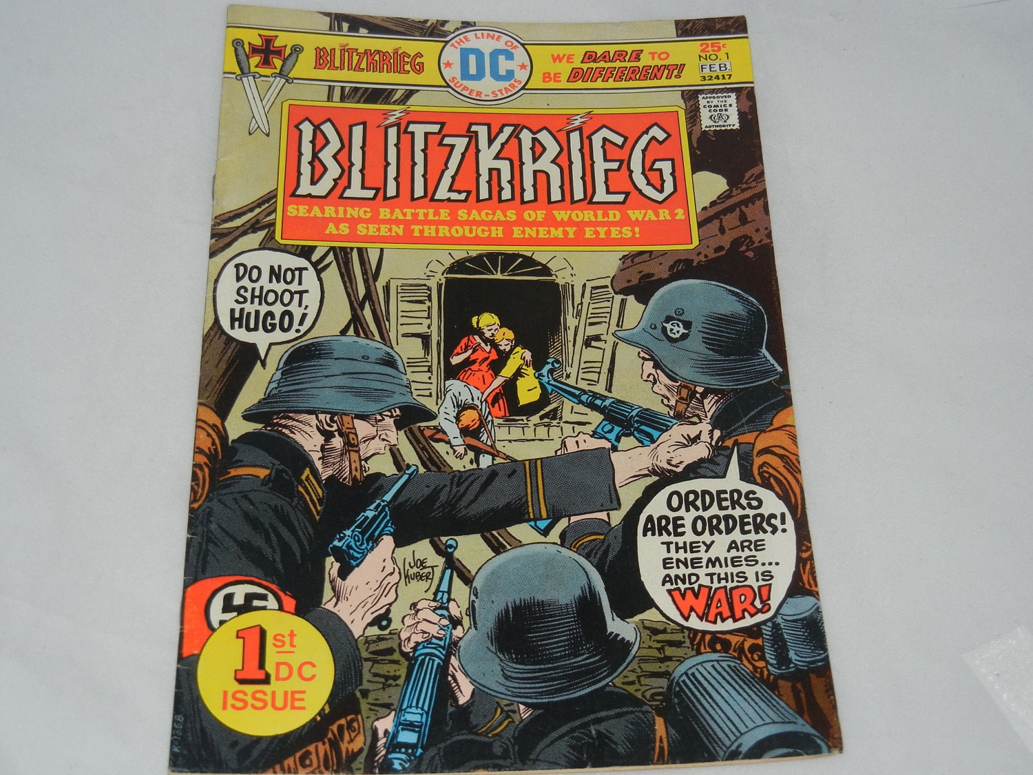 Blitzkrieg No 1 DC Comics 1976 Comic Book Bronze Age Joe Kubert War Series