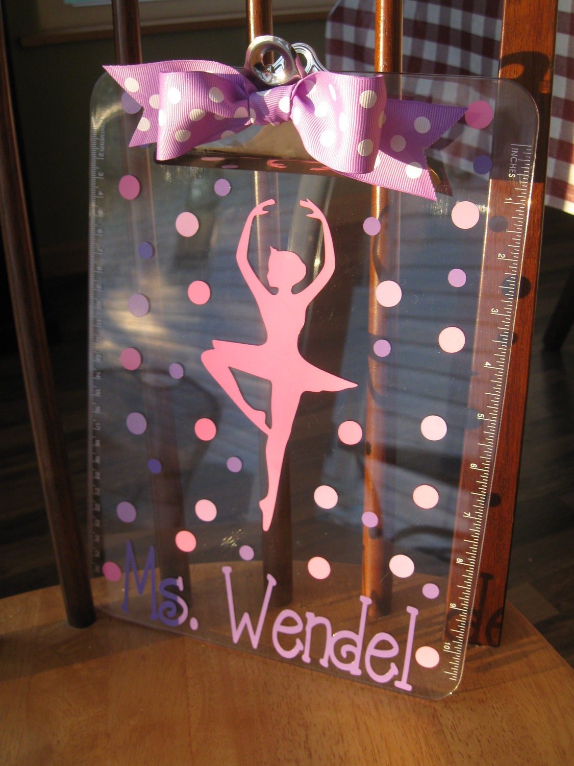 Personalized clipboard: Personalized with name clear acrylic clipboard, dance, gymnastics, or any sport, coach gift