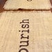 Burlap Place Mats Set of Four (eat, chow, relish, nourish)