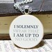 Marauder's Map Inspired "I solemnly swear that I am up to no good..." Harry Potter Pendant Necklace - Harry Potter Jewelry