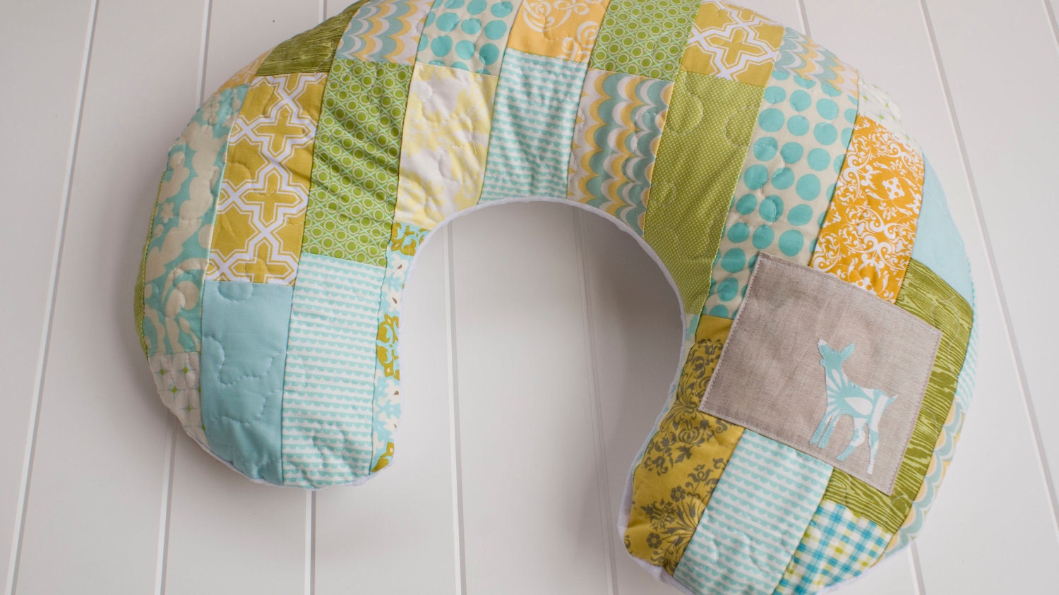 Custom Quilted Boppy Cover with Pocket