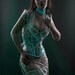 Nude PVC with pale green glowing trim pushup underwire bra from Artifice 34-36 C (photoshoot sample, ready to ship)