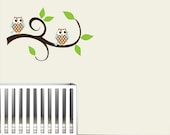 Branch with Owls- Nursery Wall Decal Vinyl