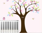 Tree with Custom Carved Name-Nursery Baby Wall Decal Vinyl