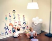Bears-n-Bunny Rabbits Reusable Fabric Wall Decals by Pop & Lolli