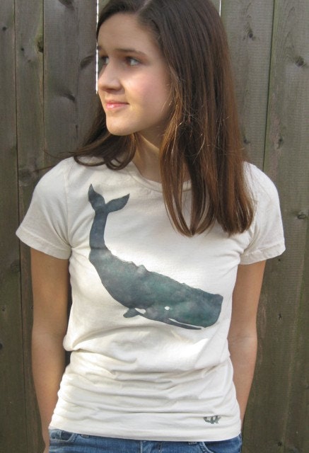 Sperm Whale T-Shirt, Organic Cotton - TheJetty