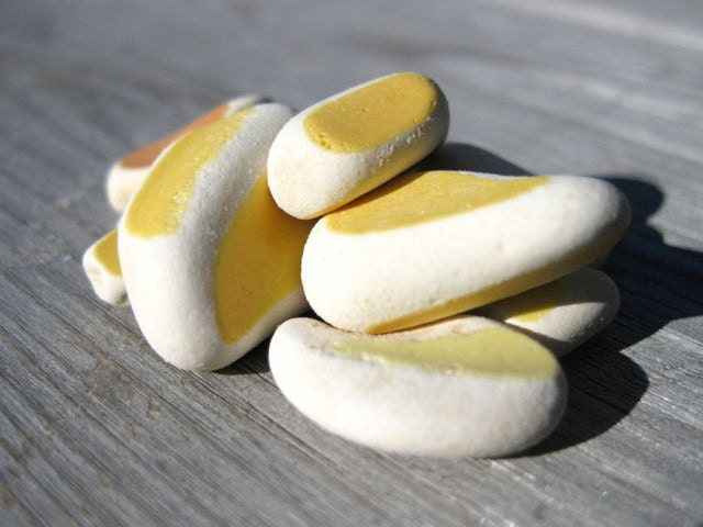 Authentic Beach Pottery: Creamsicle