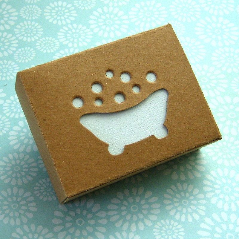 10 Kraft Soap Boxes Bubble Bath Window 2 3/8 x 3 1/4 x 1 1/8 inch