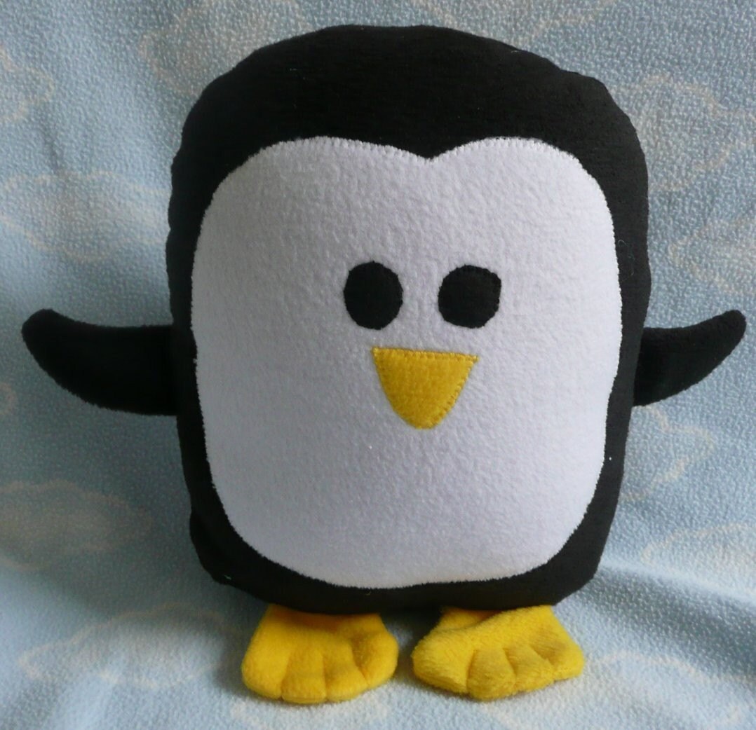 plush penguin pillow