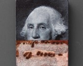 fridge magnet - George Washington - U.S. presidents, American history, politics, original collage art, unique kitchen decor