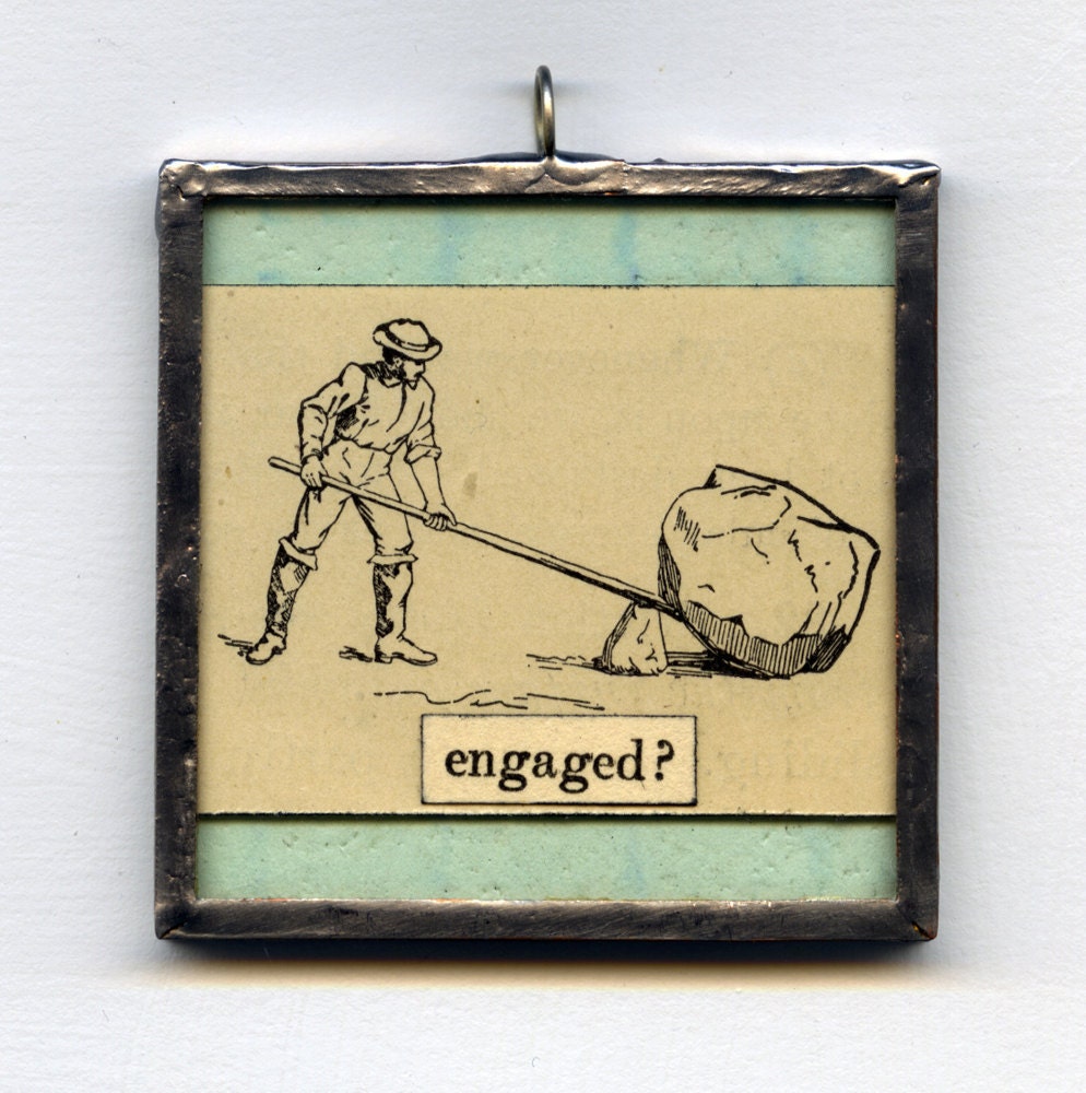 jewelry / engagement gifts - Engaged - Not Bad Loot, I Suppose - collage pendant necklace