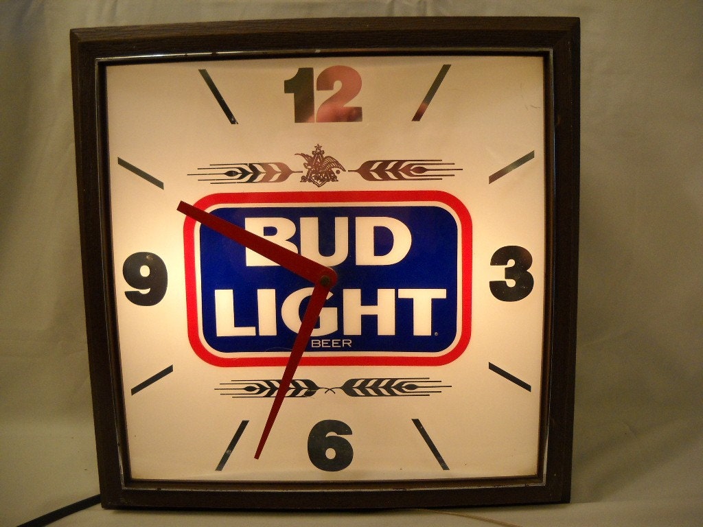 bud light kitchen clock