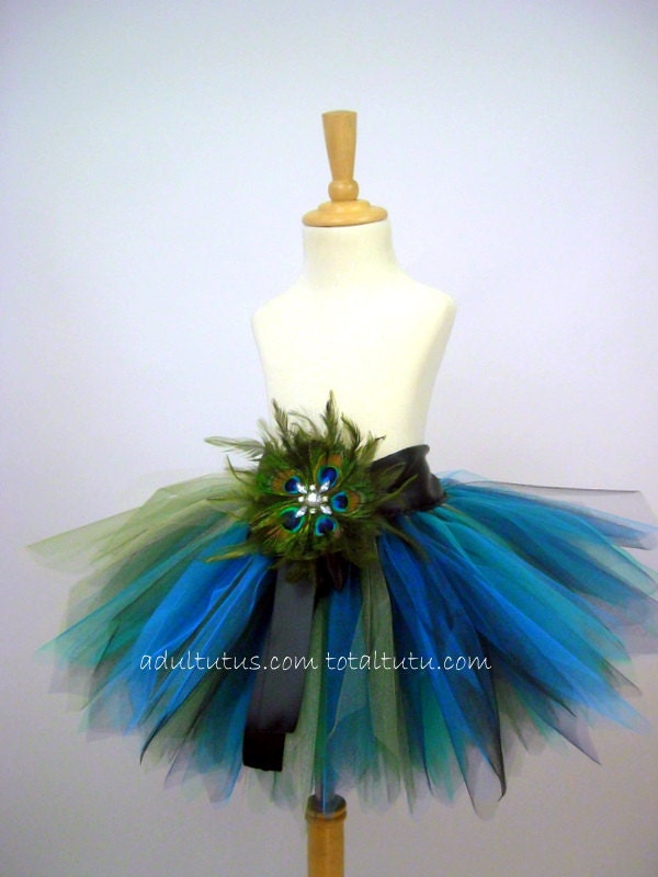 Peacock Feather Tutu Costume Youth to Adult LG