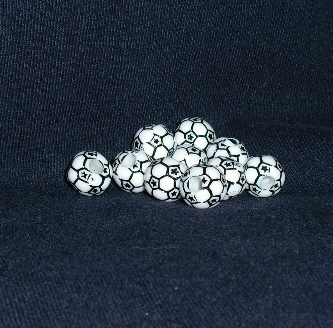 Soccer Beads Set of 10