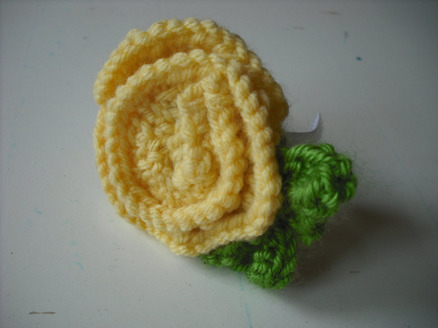 Floral Dog Collar Accessory, Pale Yellow & Green Bloom, Custom Colors Available
