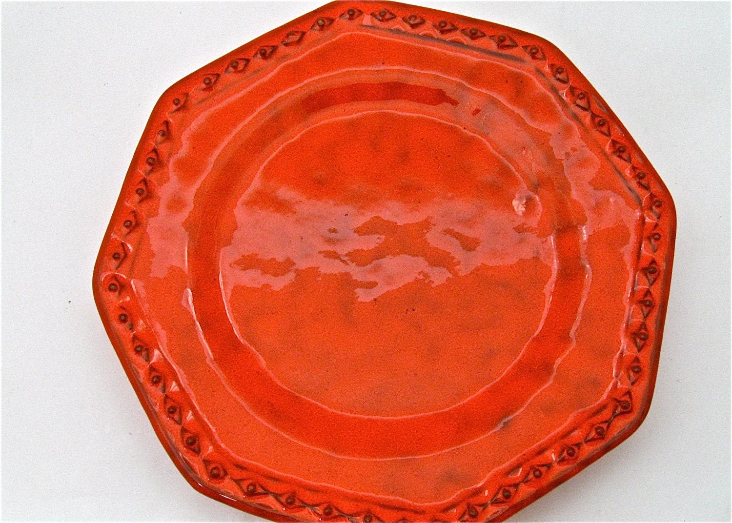 Rosenthal Netter Orange Hex Plate