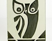 Vintage Linocut Owl for Printmaking - OliveandFrances