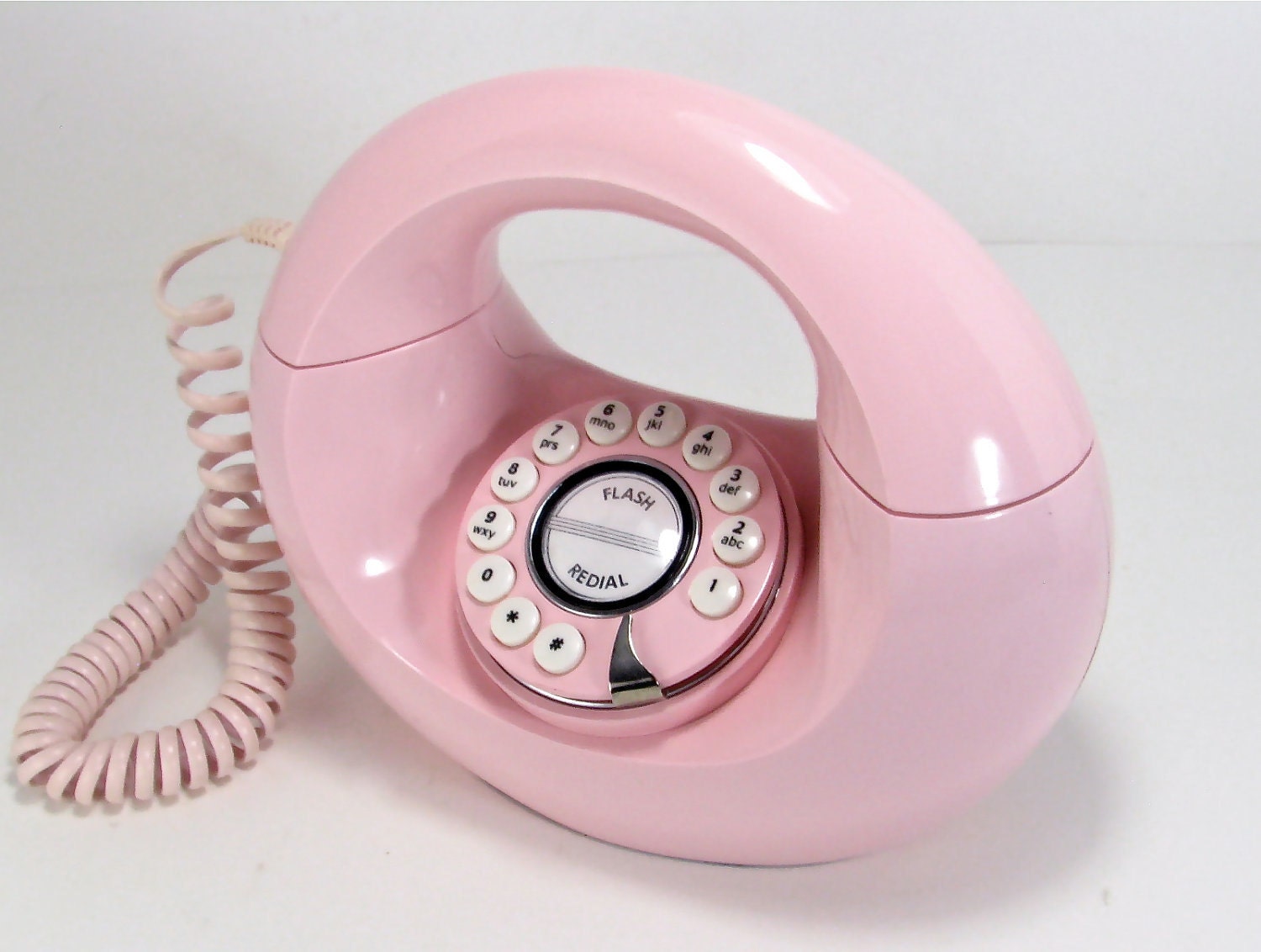 Retro Donut Phone in Cotton Candy Pink
