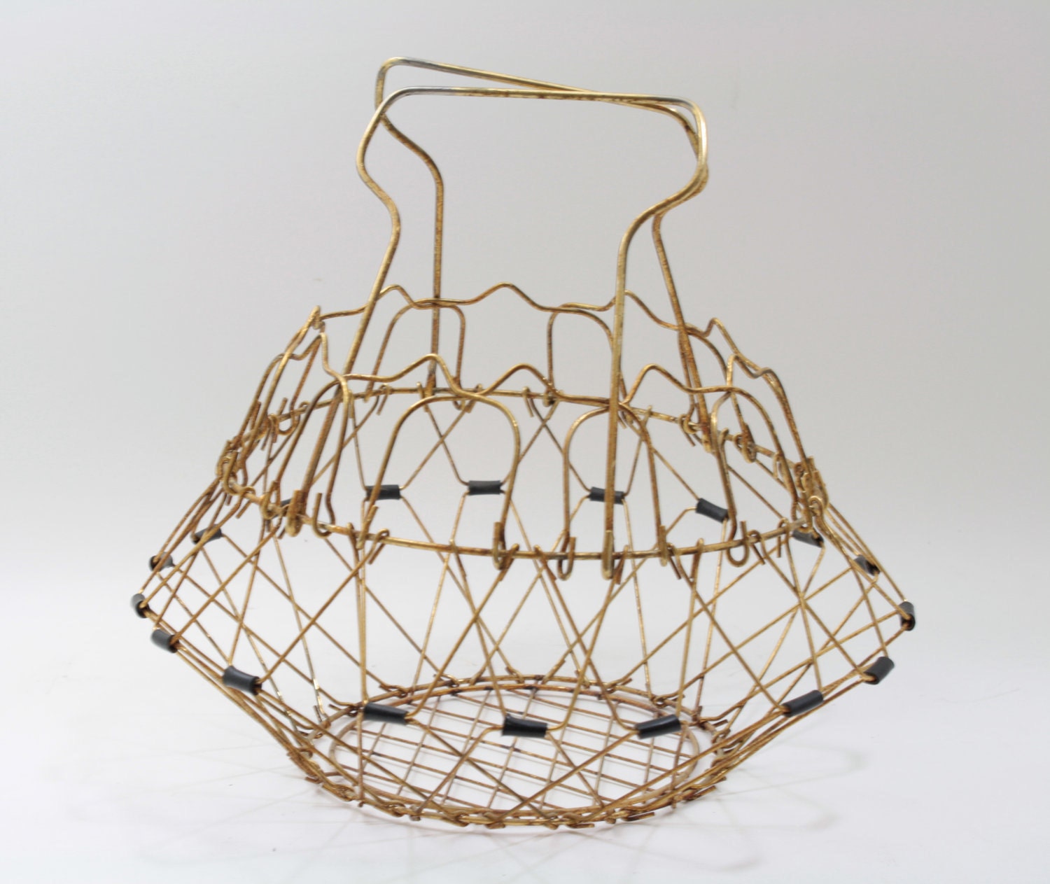 SALE Collapsible Wire Egg Basket by OliveandFrances on Etsy