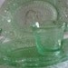 Green Depression Glass, Depression Glass, Green Glass Plates and Cups