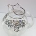 Silver Overlaid Glass Pitcher Vintage Water Pitcher Glass Water Pitcher Art Deco Water Server
