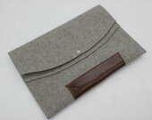 macbook air 11 inch Air Laptop Sleeve Case 11 inch MacBook Case Apple MacBook Air 11 Case- light grey wool felt Leather macbook sleeve
