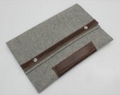 Macbook Air 11inch air Laptop Sleeve 11inch MacBook Case Apple MacBook Air 11 Case- light grey wool felt colonial style