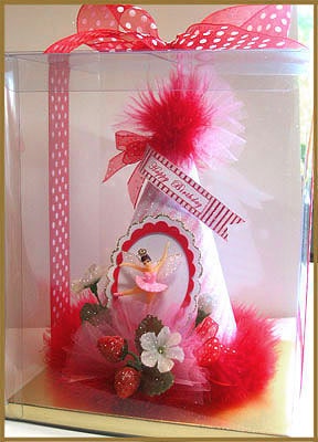 Girls "Strawberry Fairy" Birthday Party Hat