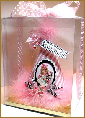 Girls "Little Cutie" Birthday Party Hat