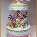 Pink and Green Carousel Cake Topper Keepsake Box
