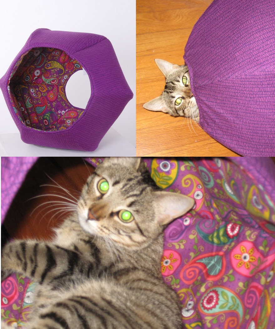 Custom Fabric Bat Ball a Modern Cave Bed for Your Kitty