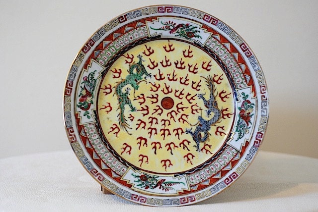 decorative plate, .vintage tradewinds china ware, trade winds, plate, 1960's, home decor, plate, kitchen, china