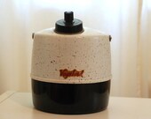 Summer Cooler,  vintage vagabond camping cooler, thermos, camping gear, beverage container, blue glass, home decor