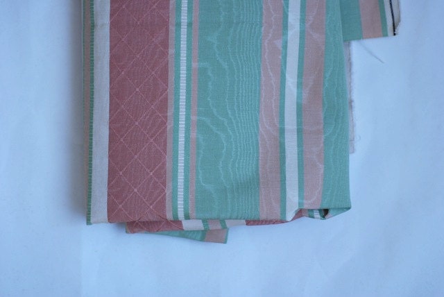 Striped Upholstery Fabric, Yards of Fabric, Designer Textiles, Retro Fabric, Vintage Textiles, Spring PIllow Patterns, Fabric for Furniture