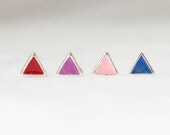 Tiny arrows stud earrings-version 2 / choose your color / Red,Purple,Pink and Blue 4 colors - laonato