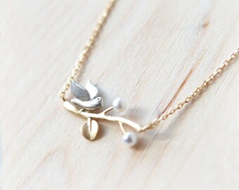 Bird On a Branch Necklace