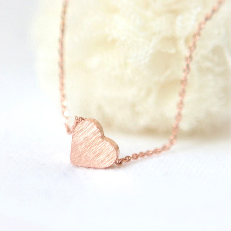 Back to the Basic-Tiny heart Necklace in pink gold