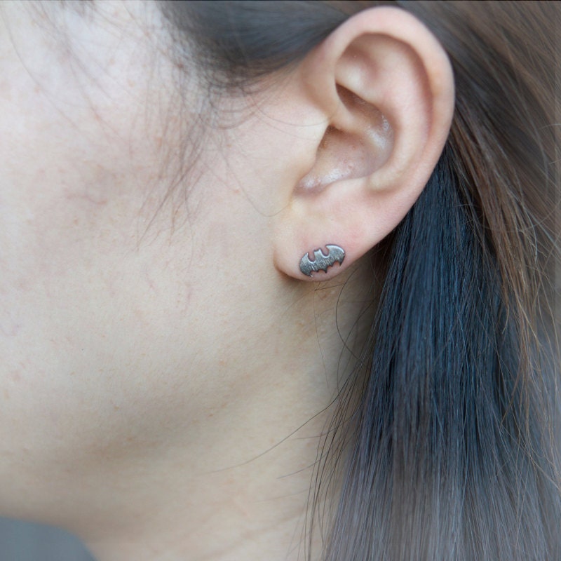 Black Baby Bat Earrings