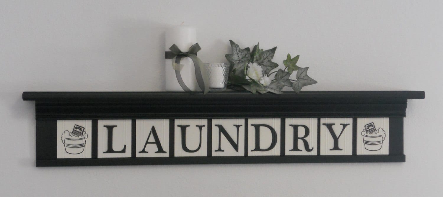 Laundry Room Wall Decor includes 36 Shelf and 9 by NelsonsGifts