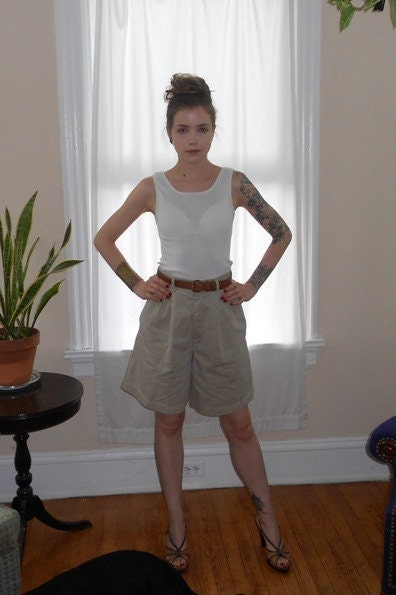 Vintage Calvin Klein High Waist Khaki Shorts