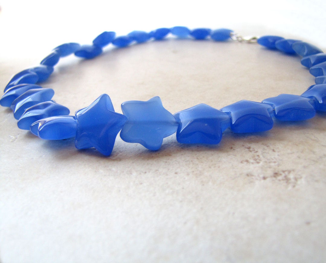 Blue Star Necklace Cosmic BellinaCreations Bellina Creation